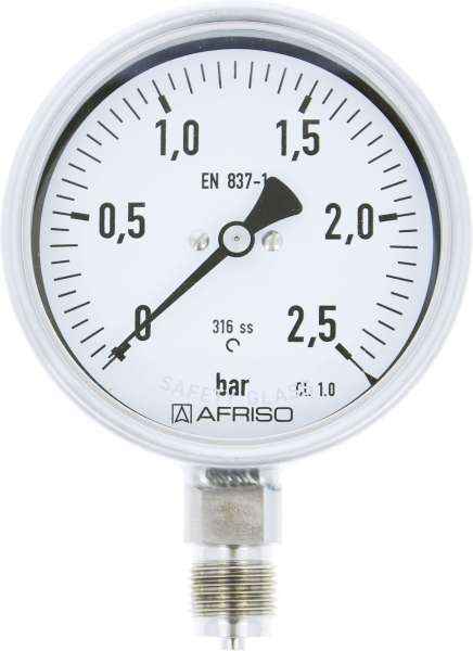 Rohrfedermanometer M-CU-100-V4V | M10